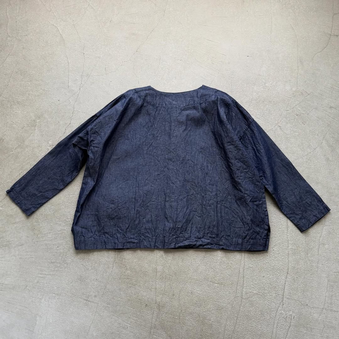 jujudhau デッドストックデニムダブルボタンシャツ