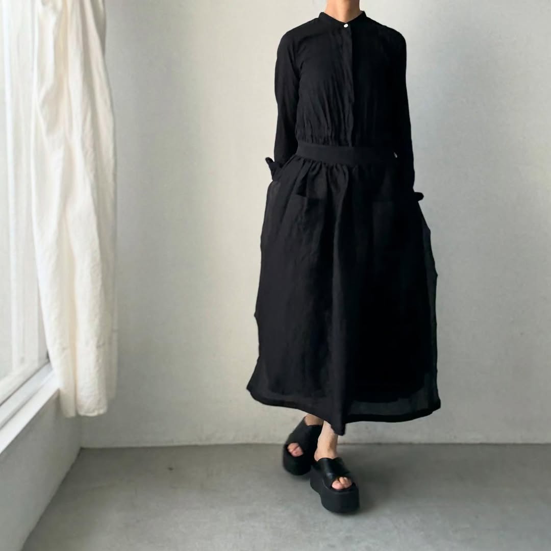 R&D.M.Co シェーディングチェックサロンエプロン