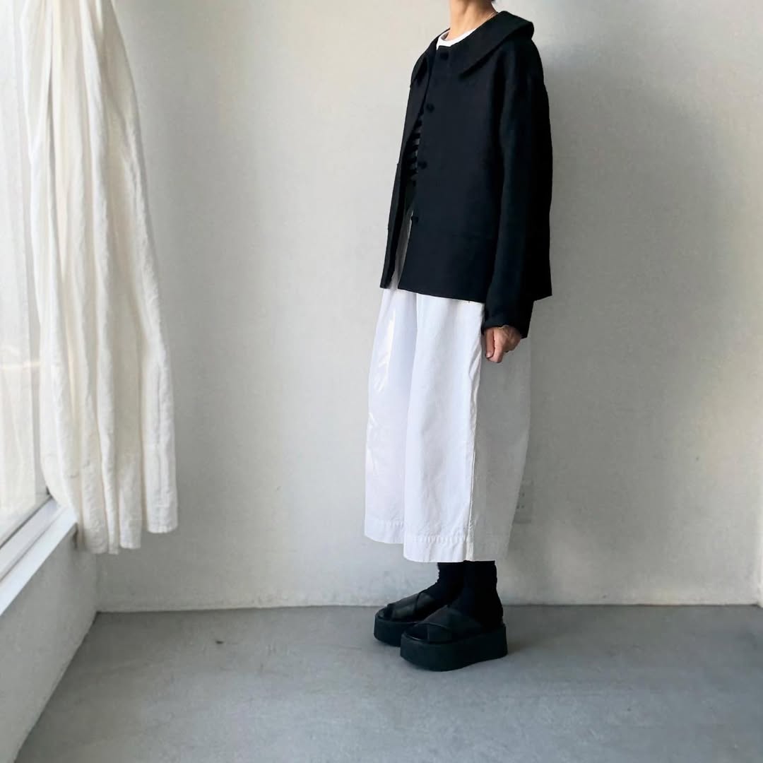 MAGALI シェットランドウールリネンフラットカラージャケット