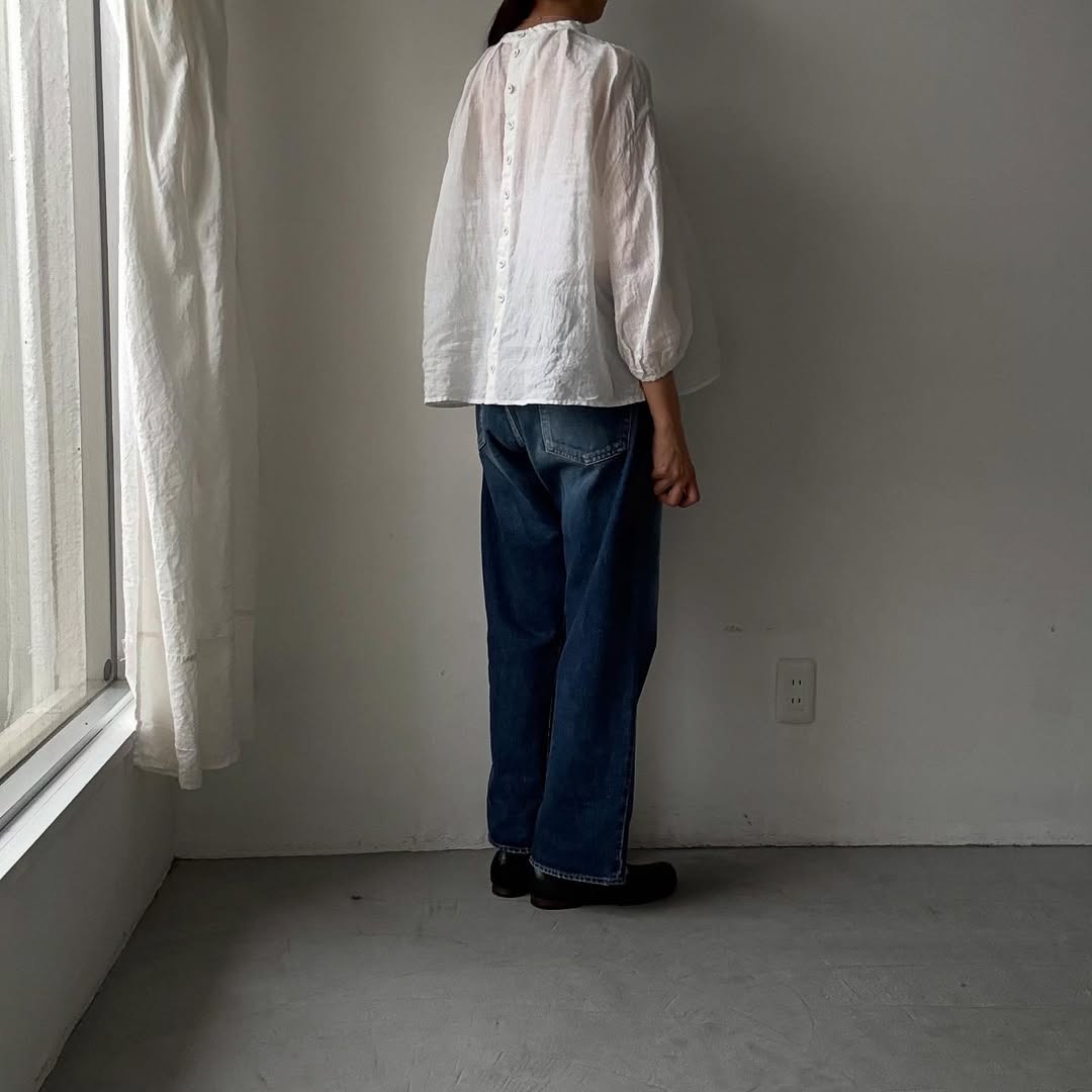 R&D.M.Co リネンヘンプスモックブラウス オフホワイト