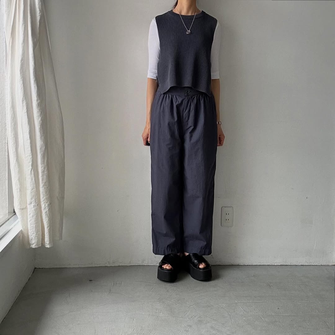 TORICI ツイストワッフルベスト アッシュグレー