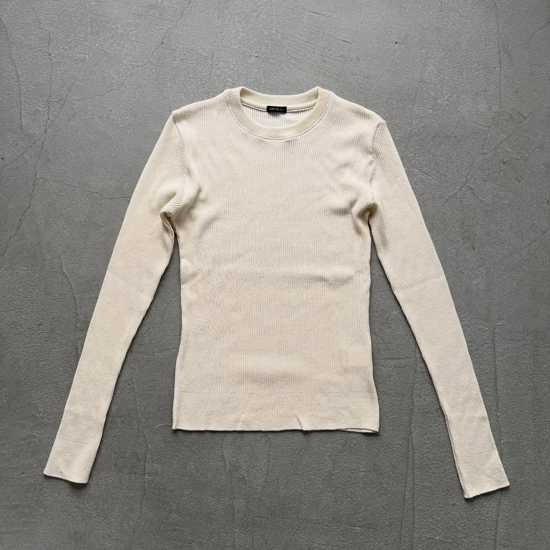 R&D.M.Co クルーネックリブニットソー