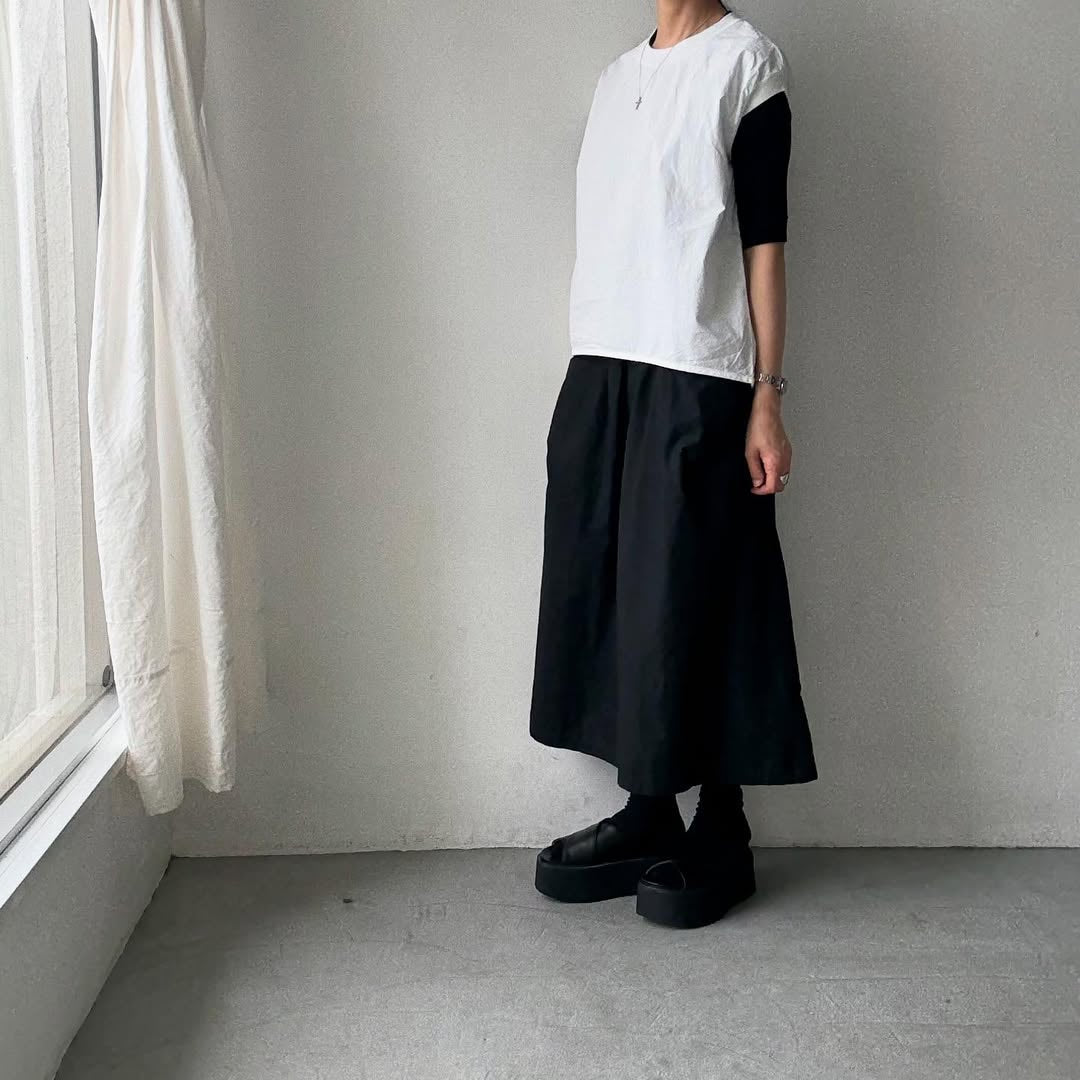 homspun コンパクトウェザーノースリーブブラウス ホワイト