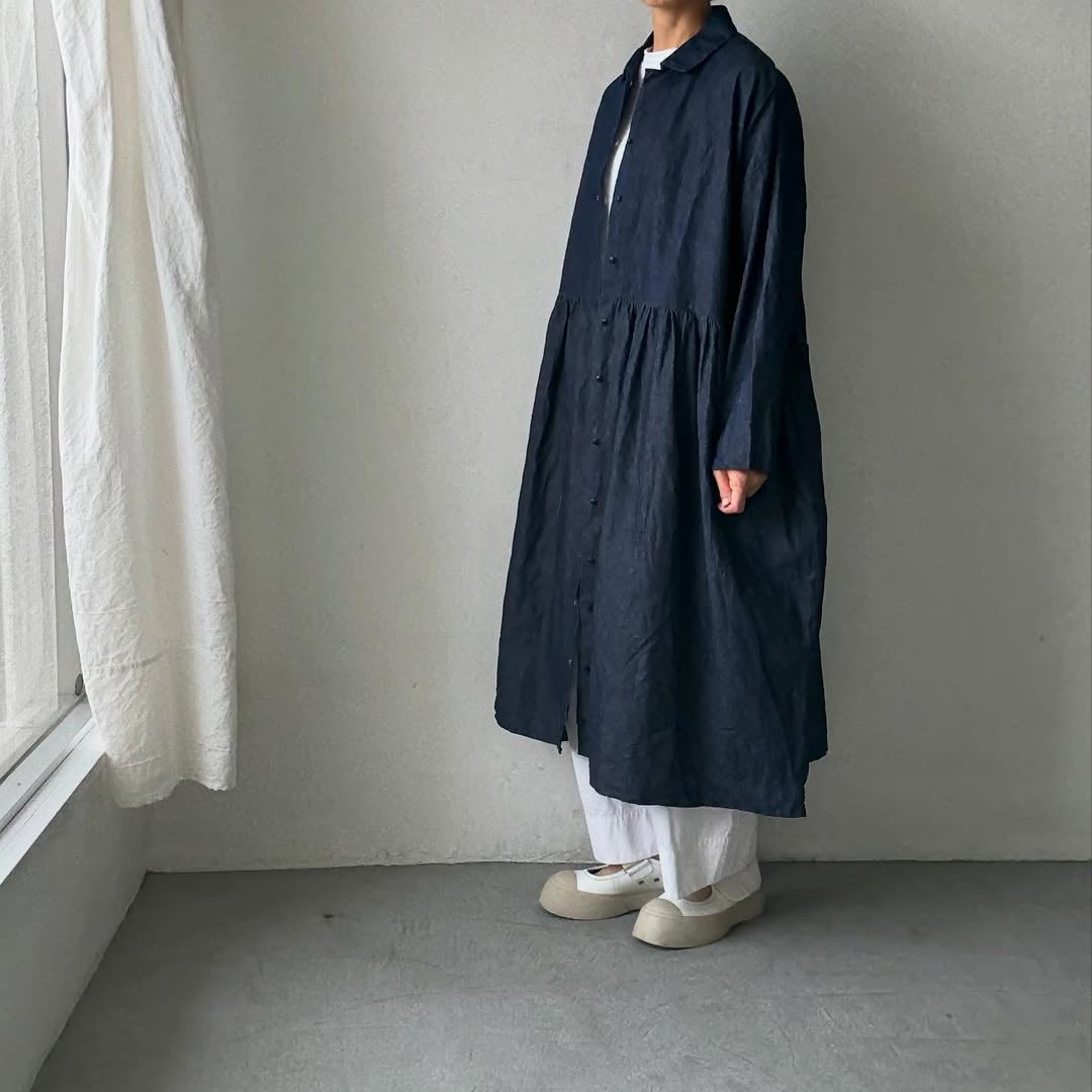 jujudhau デニムカラードドレス