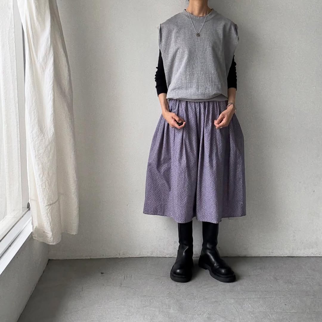 homspun コンパクト裏毛ベスト トップグレー