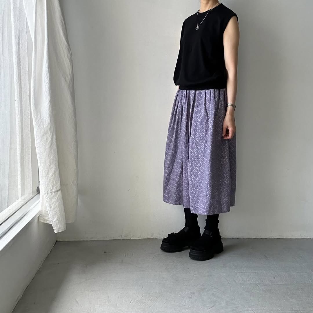 homspun 天竺ノースリーブプルオーバー ブラック