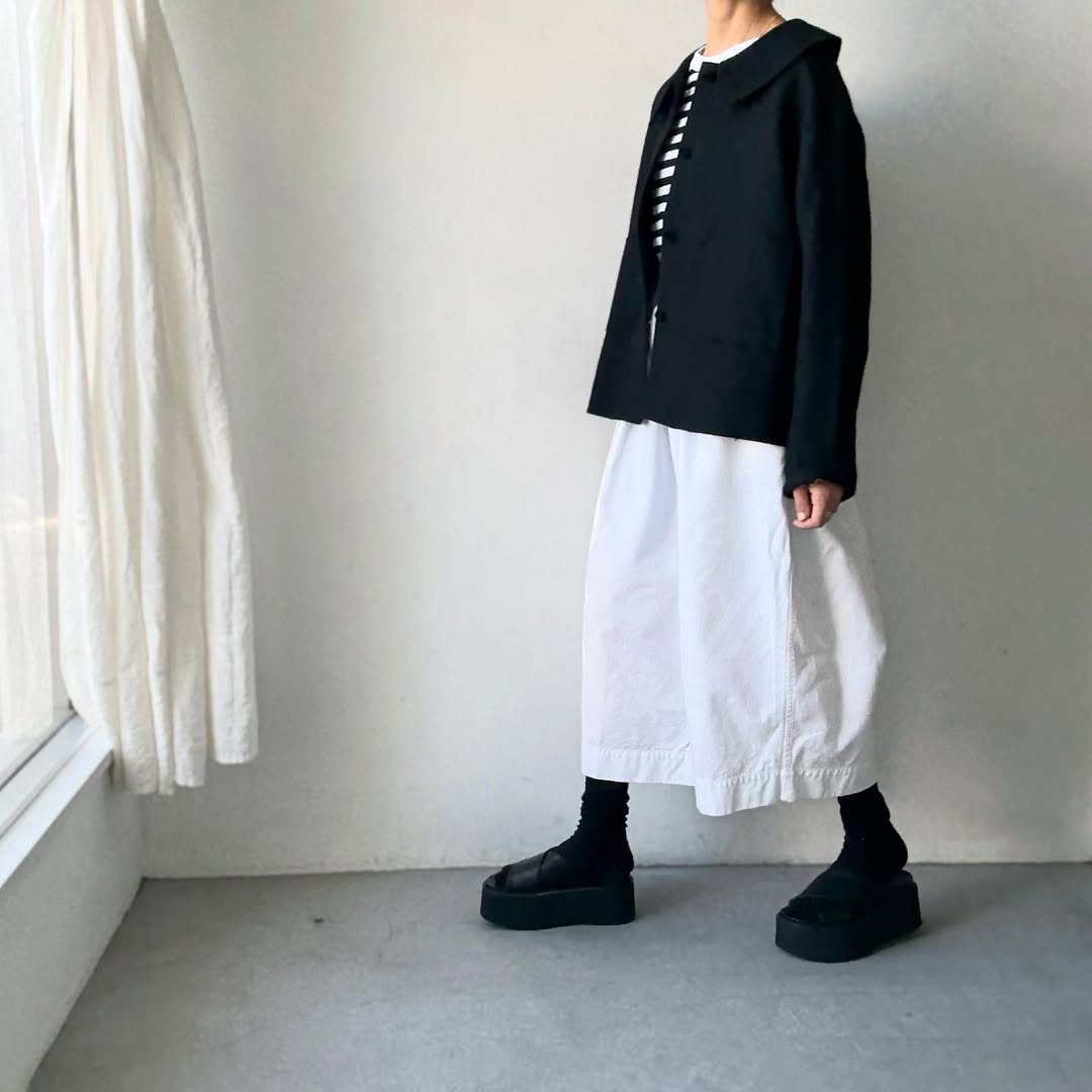 MAGALI シェットランドウールリネンフラットカラージャケット