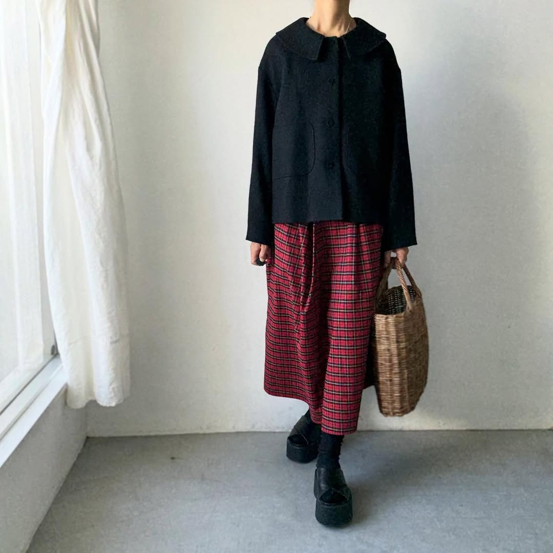 MAGALI シェットランドウールリネンフラットカラージャケット
