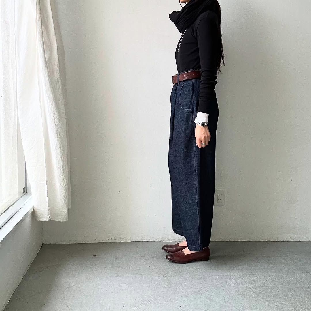 atelier naruse コットンデニムタックパンツ size 1