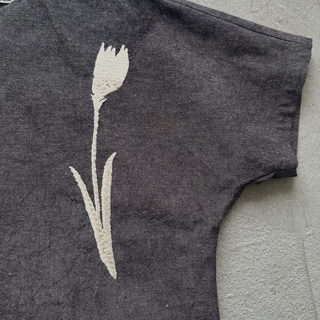 atelier naruse チューリップコットンリネンスモックブラウス