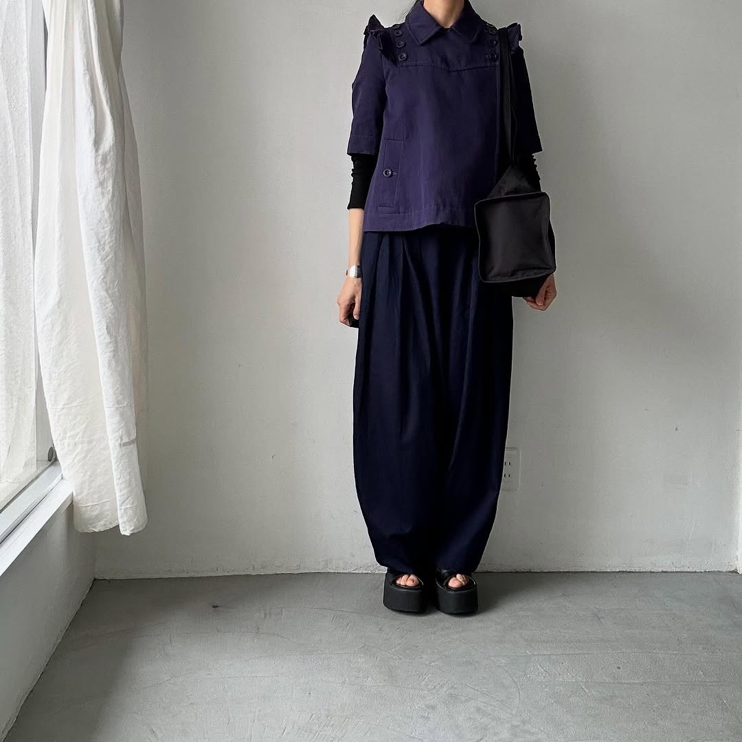 TENNE HANDCRAFTED MODERN ベンタイルコットンボストンバッグ ブラックS