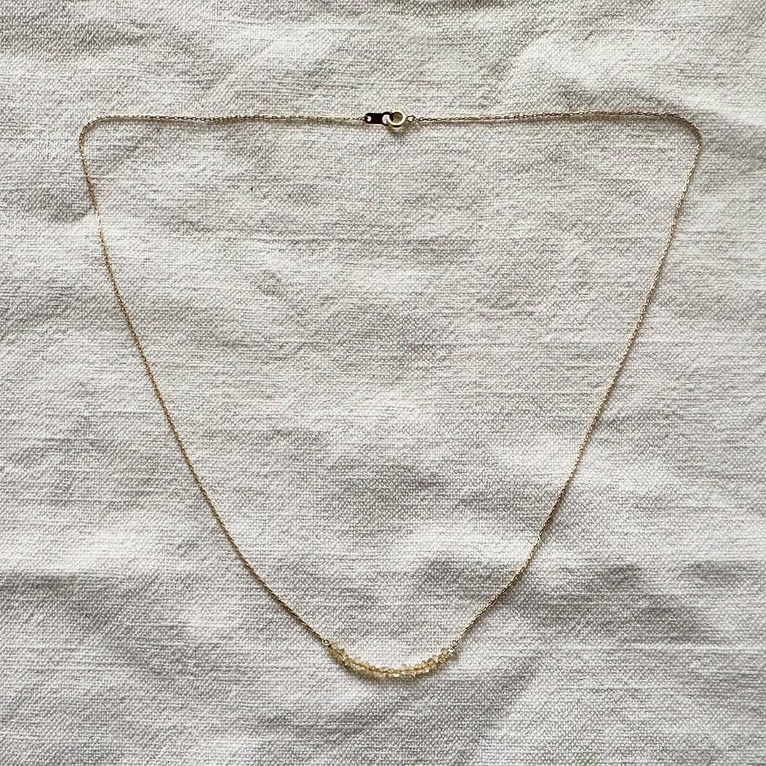 Toile Bijoux ハーキマーダイヤモンドチェーンネックレス