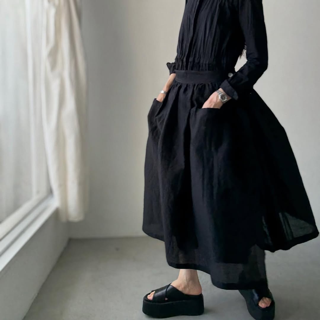 R&D.M.Co シェーディングチェックサロンエプロン