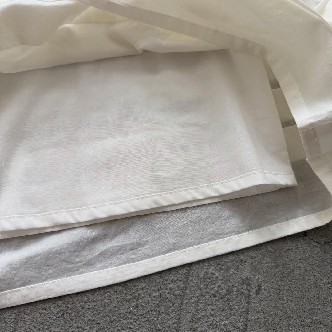 MAGALI コットンシルクピンタックスカート ホワイト
