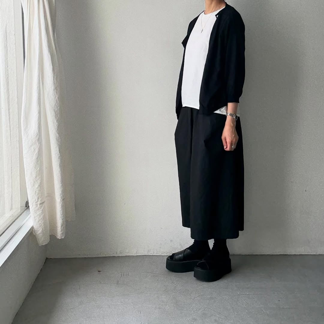 homspun コンパクトウェザーノースリーブブラウス ホワイト