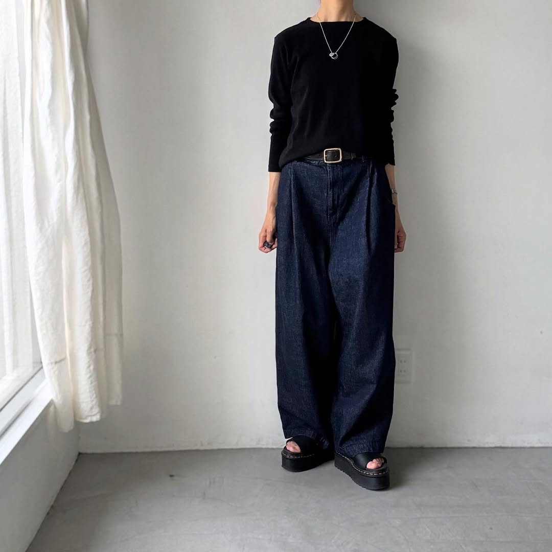 homspun プライス長袖プルオーバー ブラック