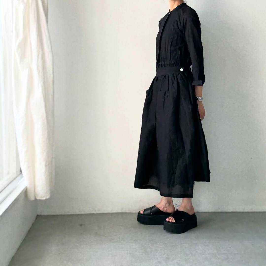 R&D.M.Co シェーディングチェックサロンエプロン