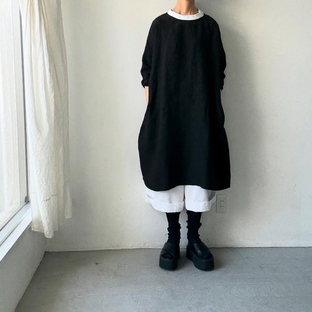 Linenya リネンチュニックワンピース