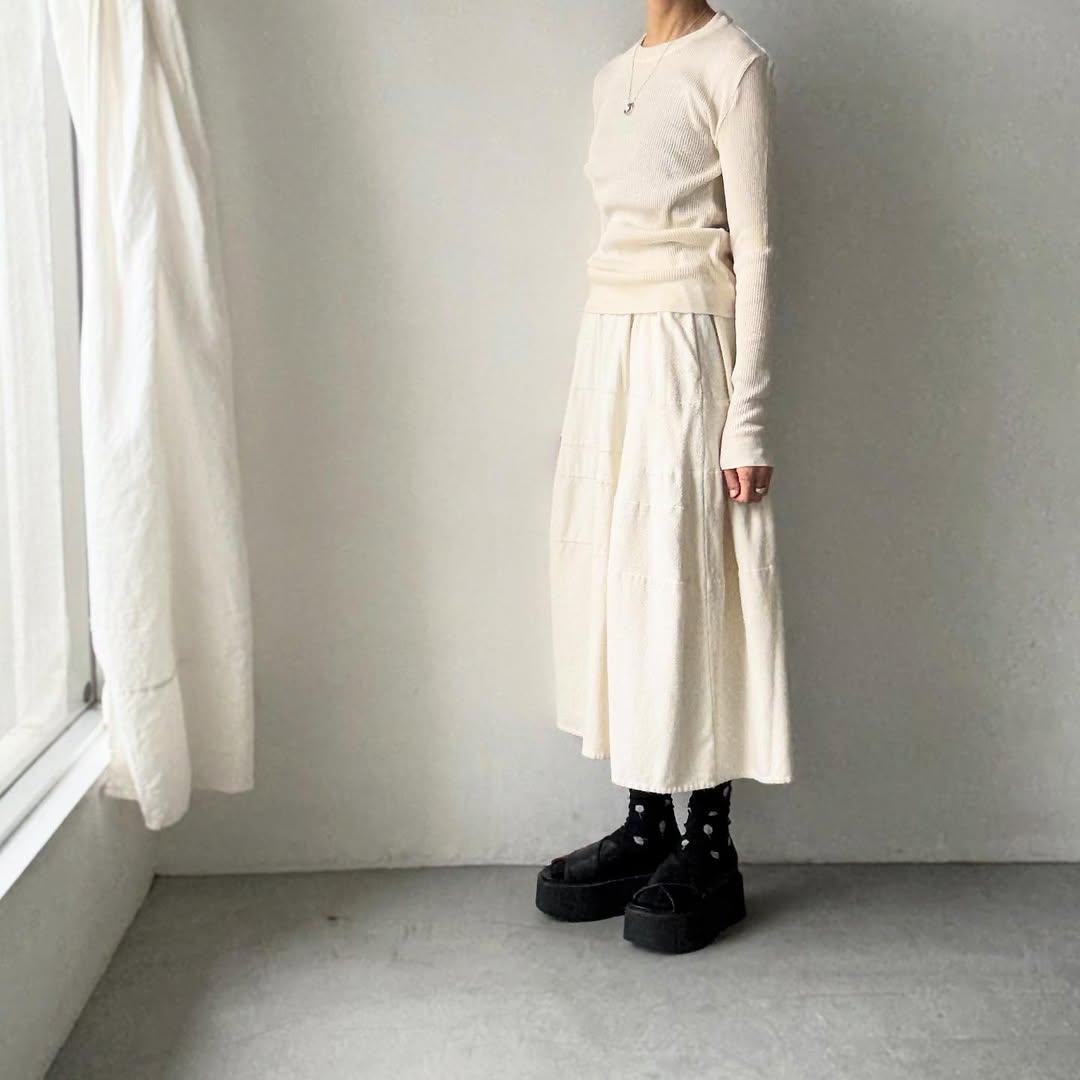 R&D.M.Co クルーネックリブニットソー