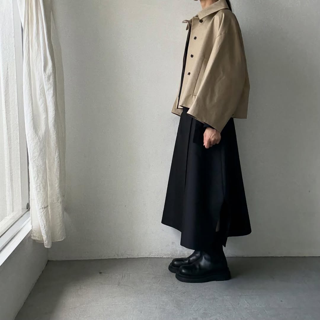 TENNE HANDCRAFTED MODERN ベンタイルショートケープコート
