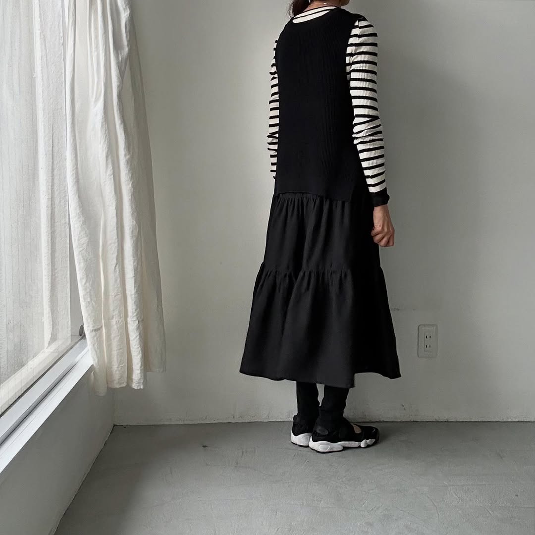R&D.M.Co デンズリーリネンティアードスカート
