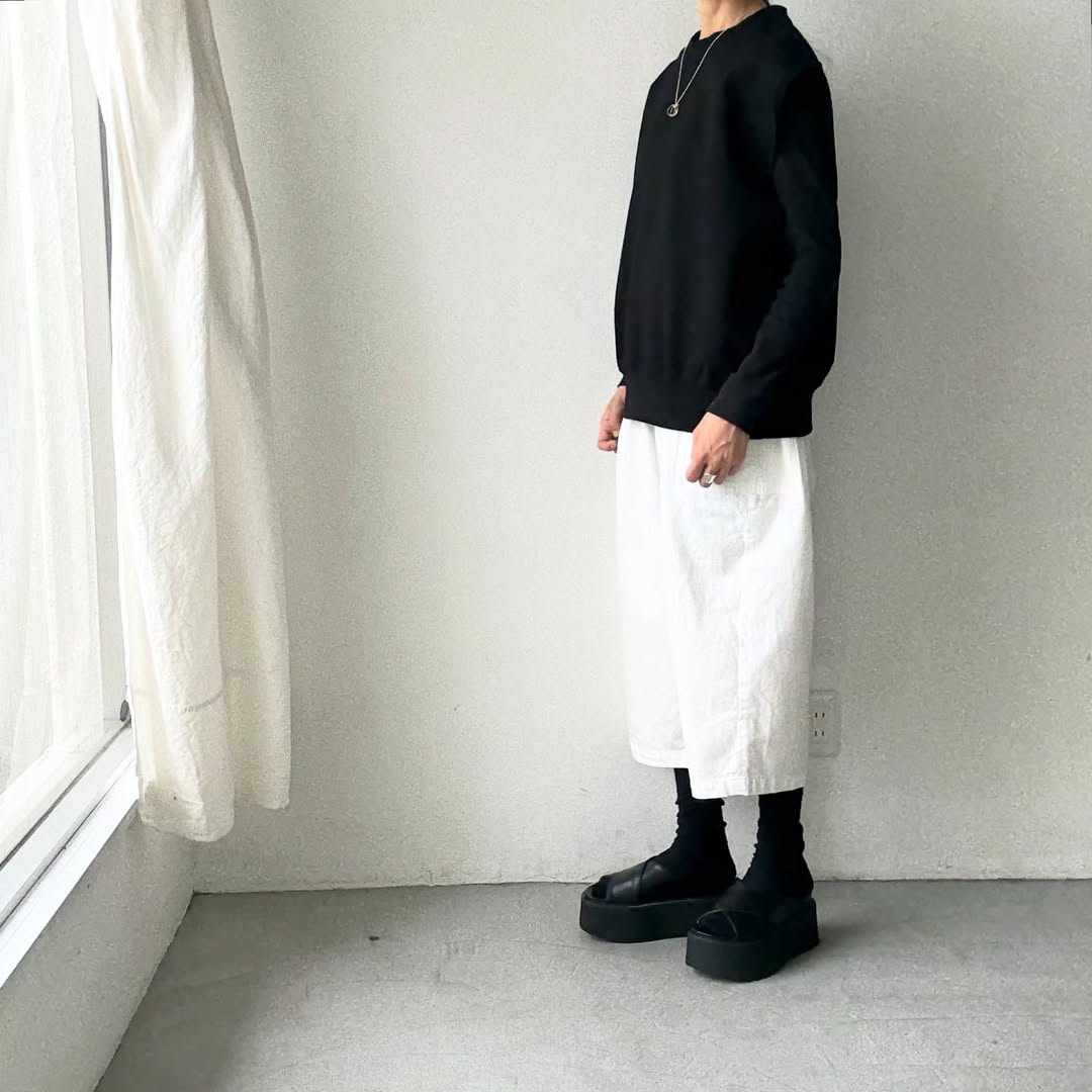 homspun コンパクト裏毛ベスト ブラック