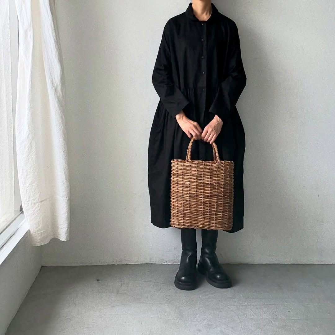 jujudhau コットンツイルカラードドレス
