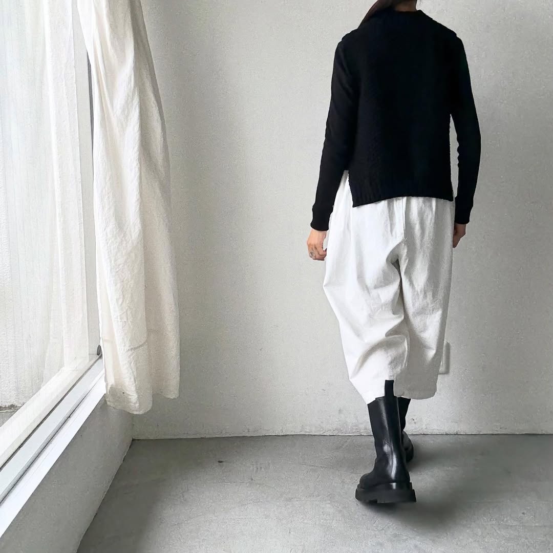 homspun デニムギャザーパンツ