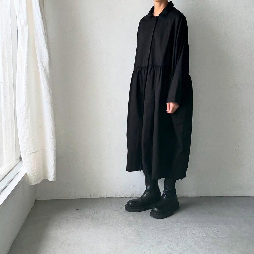 jujudhau コットンツイルカラードドレス