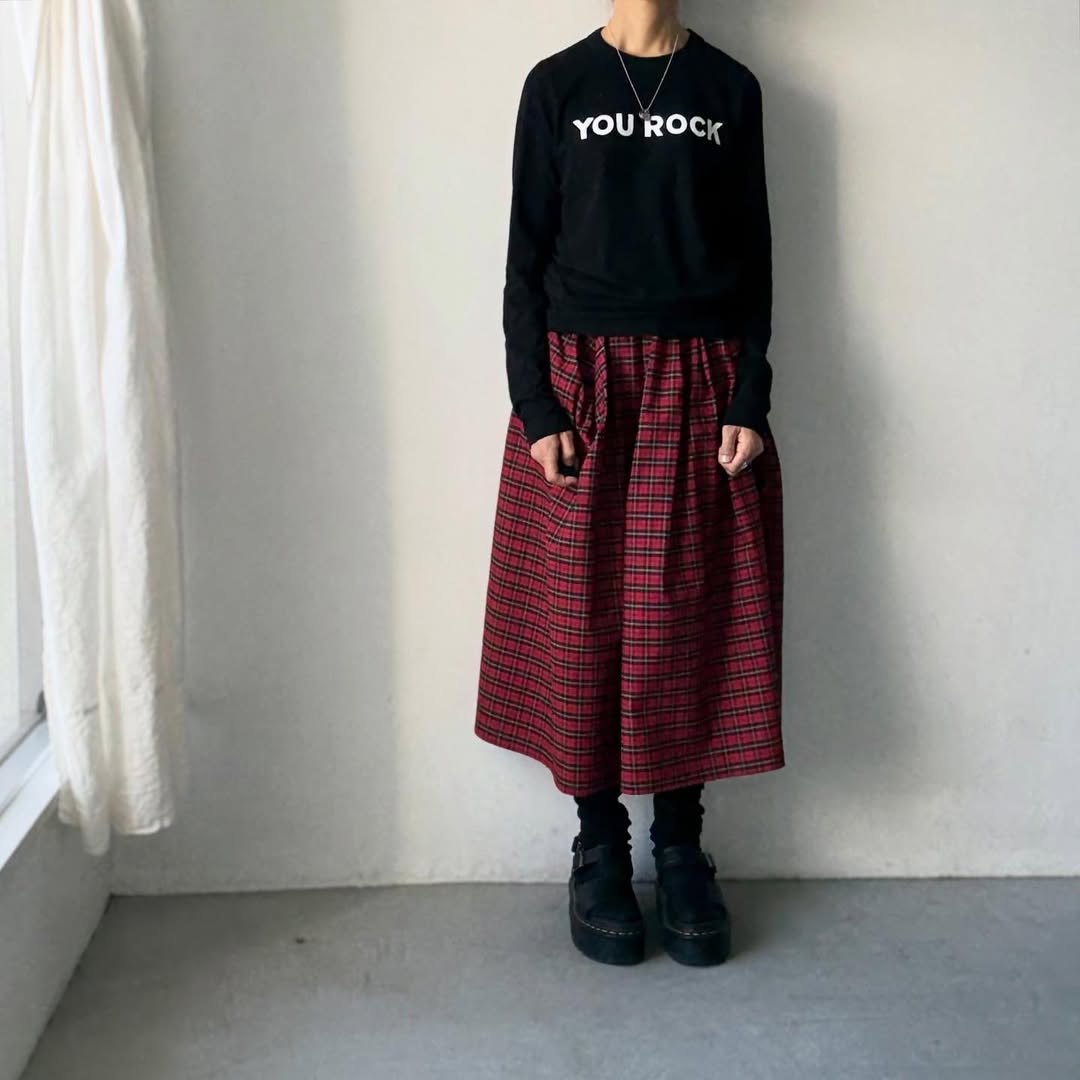 R&D.M.Co YOU ROCK 長袖Tシャツ ブラック