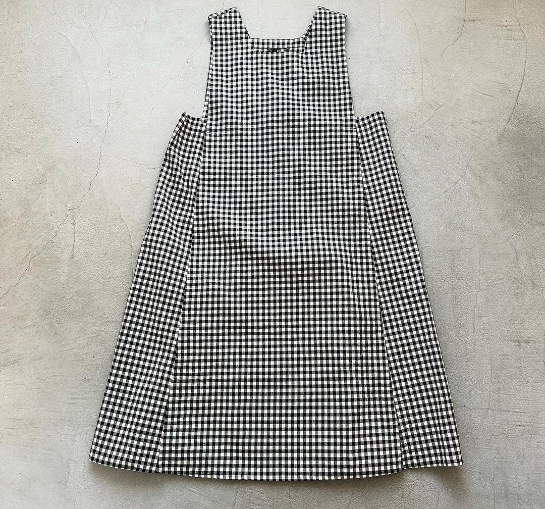 atelier d'antan Coudresギンガムコットンドレス