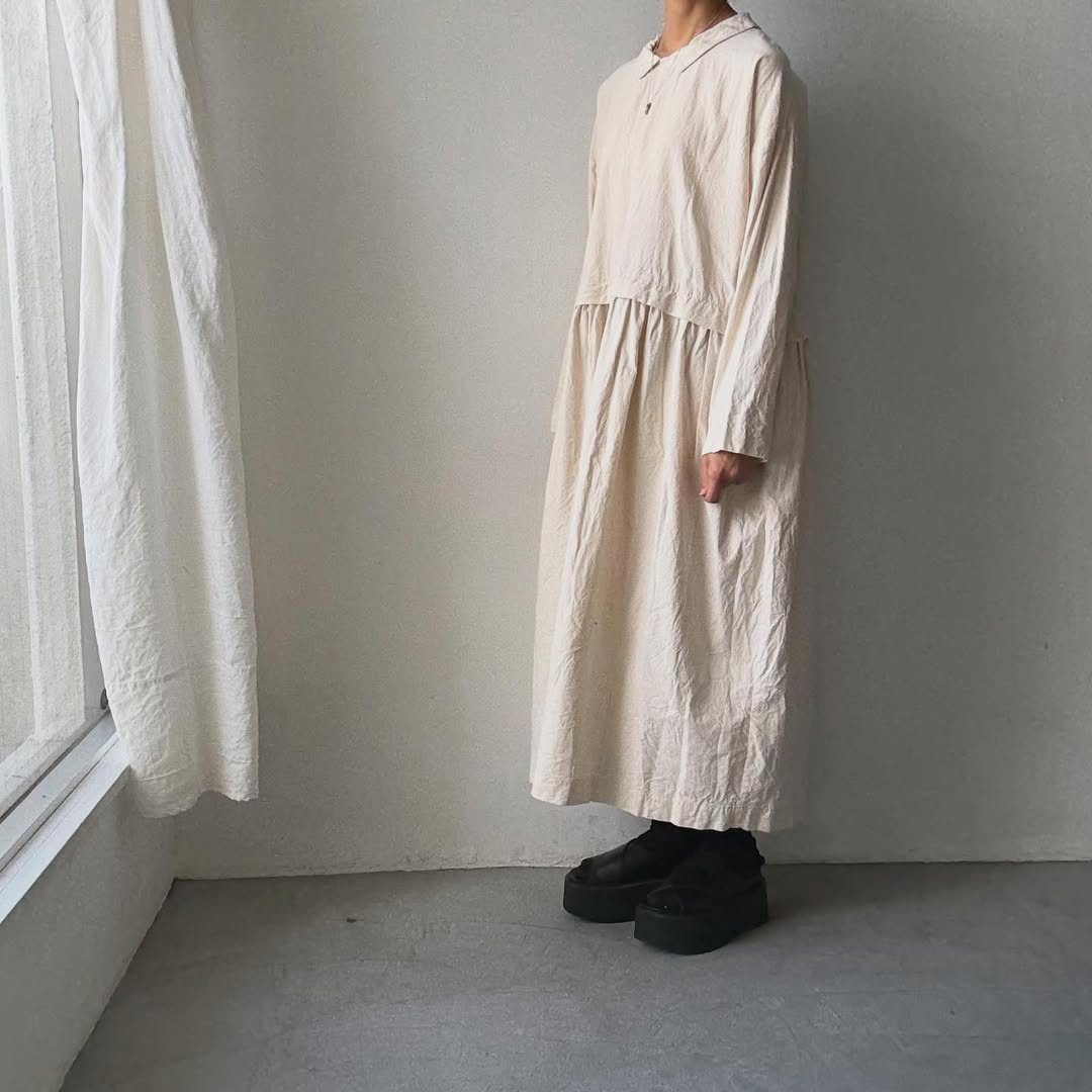 jujudhau コットンプリンプドレス