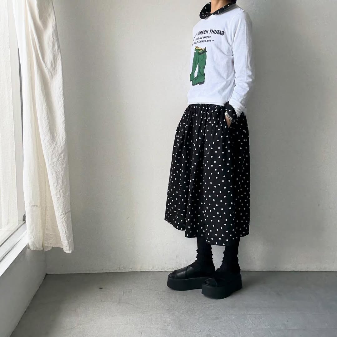 R&D.M.Co グリーンブーツ長袖Tシャツ