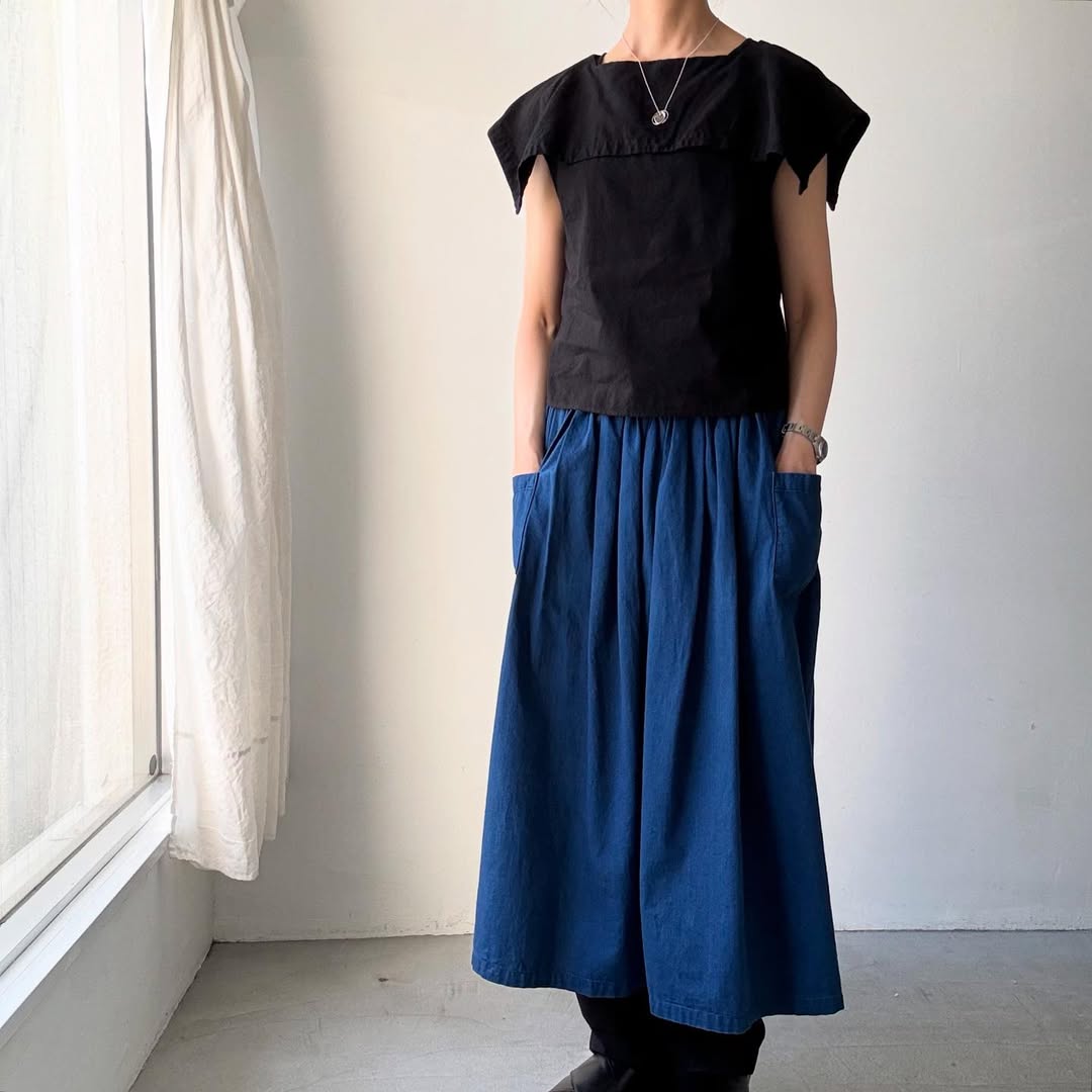 R&D.M.Co リネンコットンピューリタンカラーブラウス