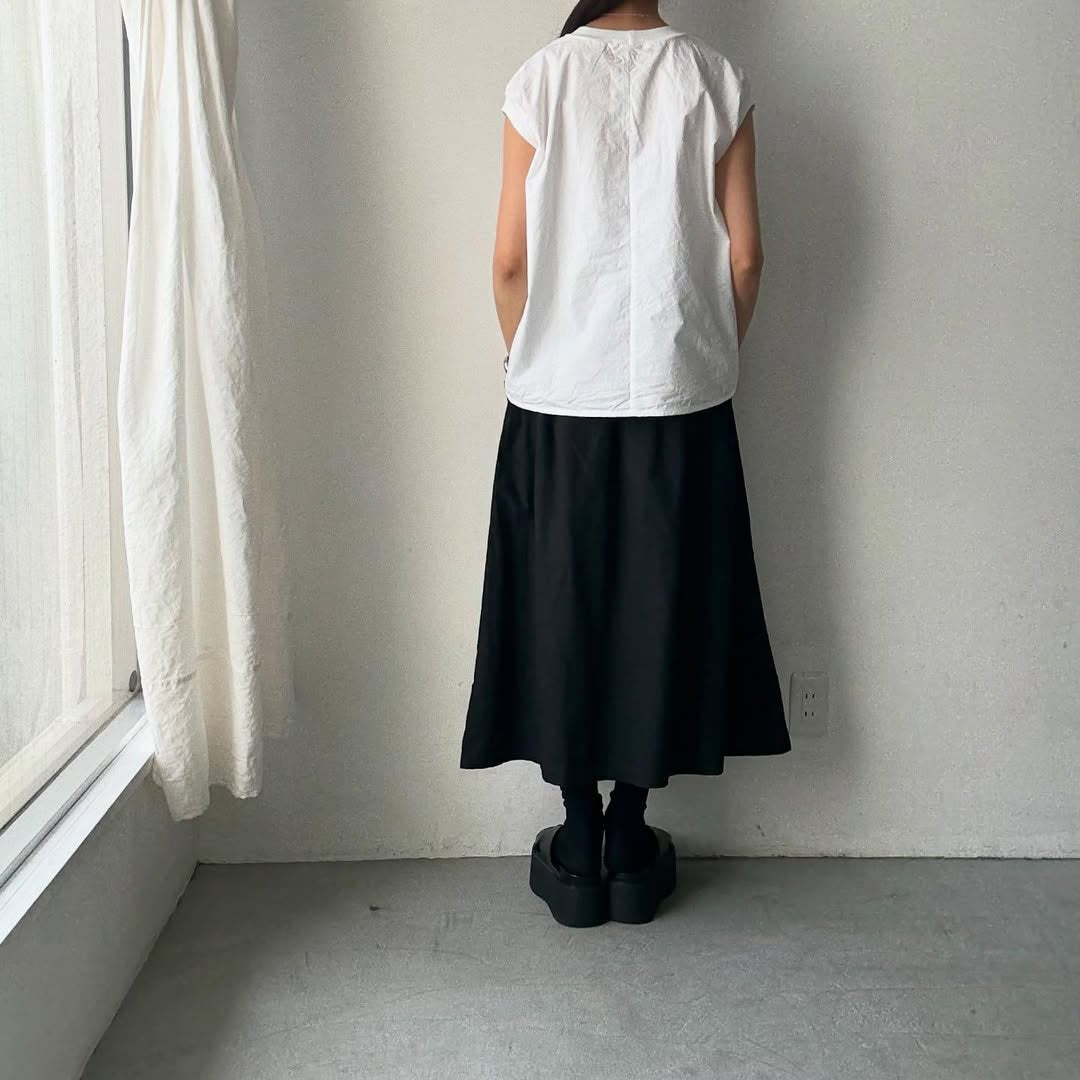 homspun コンパクトウェザーノースリーブブラウス ホワイト