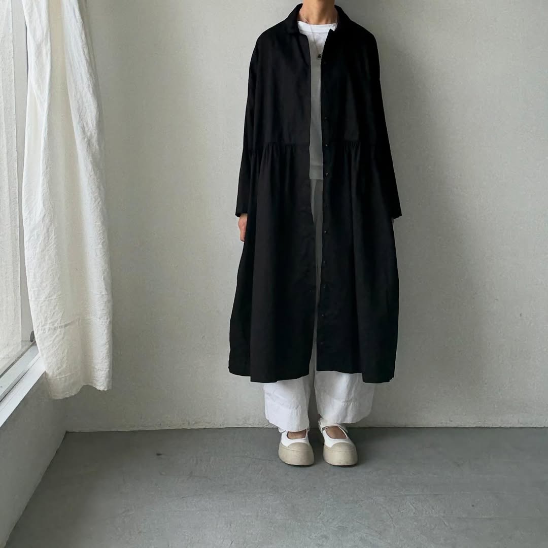 jujudhau コットンツイルカラードドレス