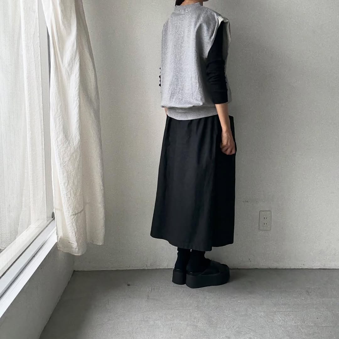 homspun コンパクト裏毛ベスト トップグレー