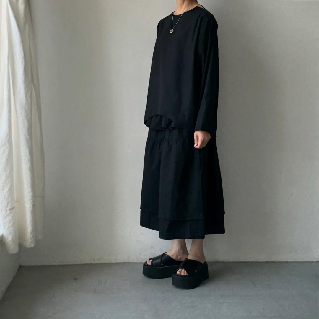 homspun ライトオンスシャンブレープルオーバーブラウス