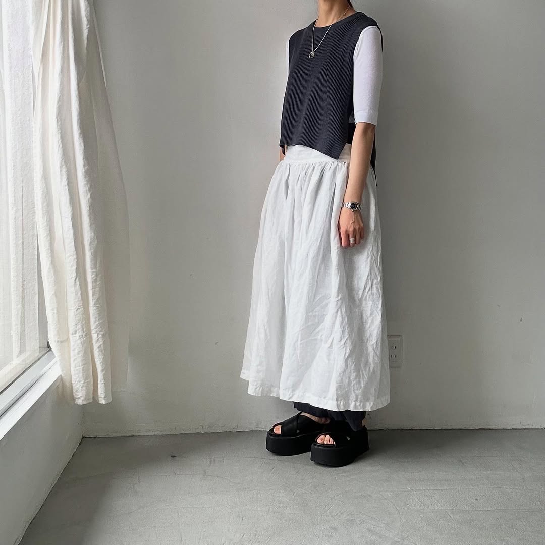 TORICI ツイストワッフルベスト アッシュグレー
