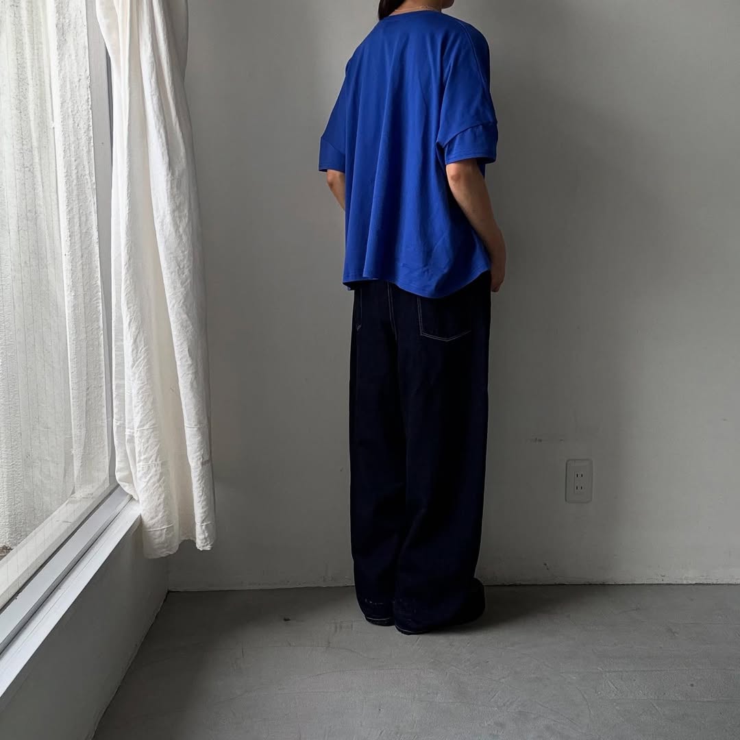 Linenya Tシャツカーディガン ブルー