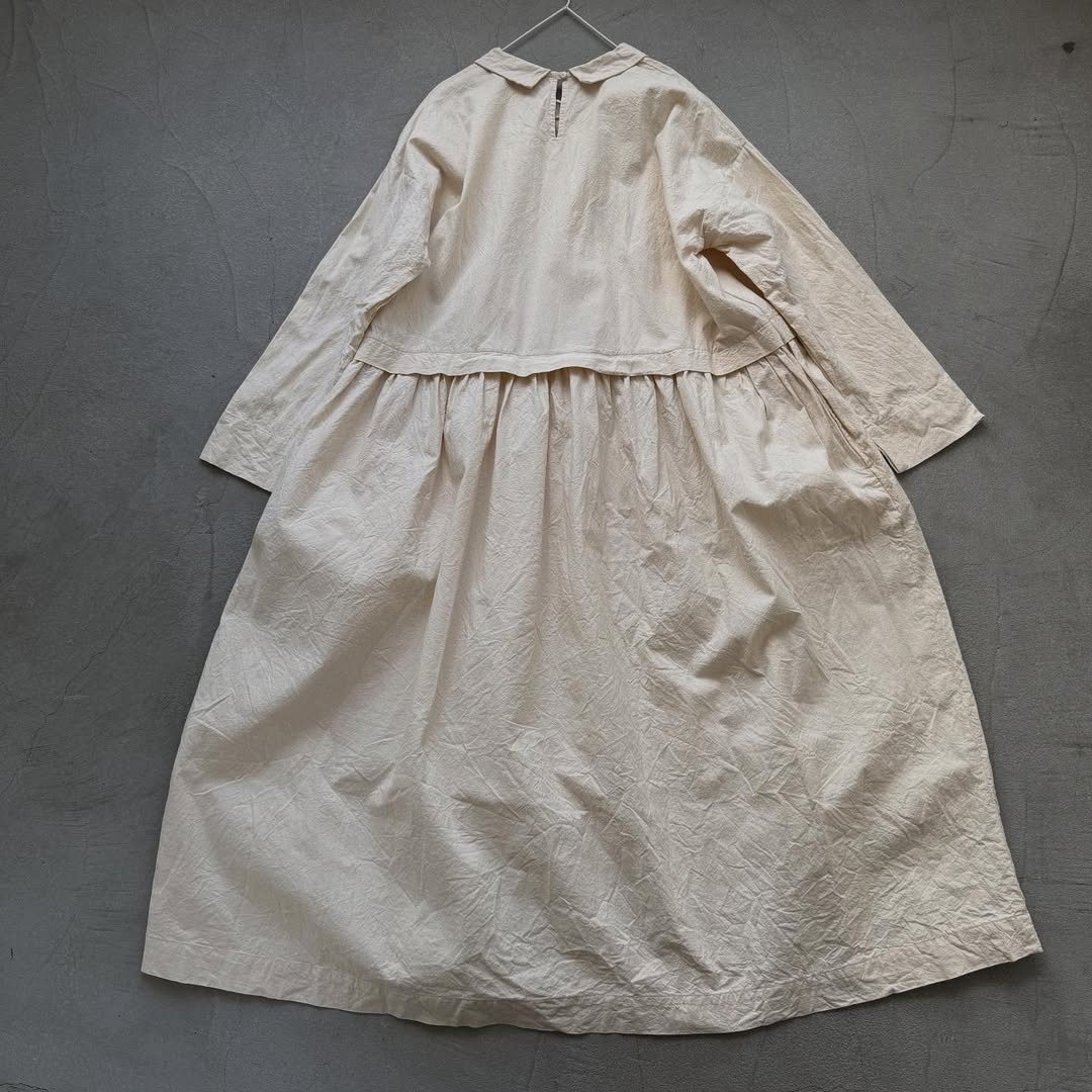 jujudhau コットンプリンプドレス