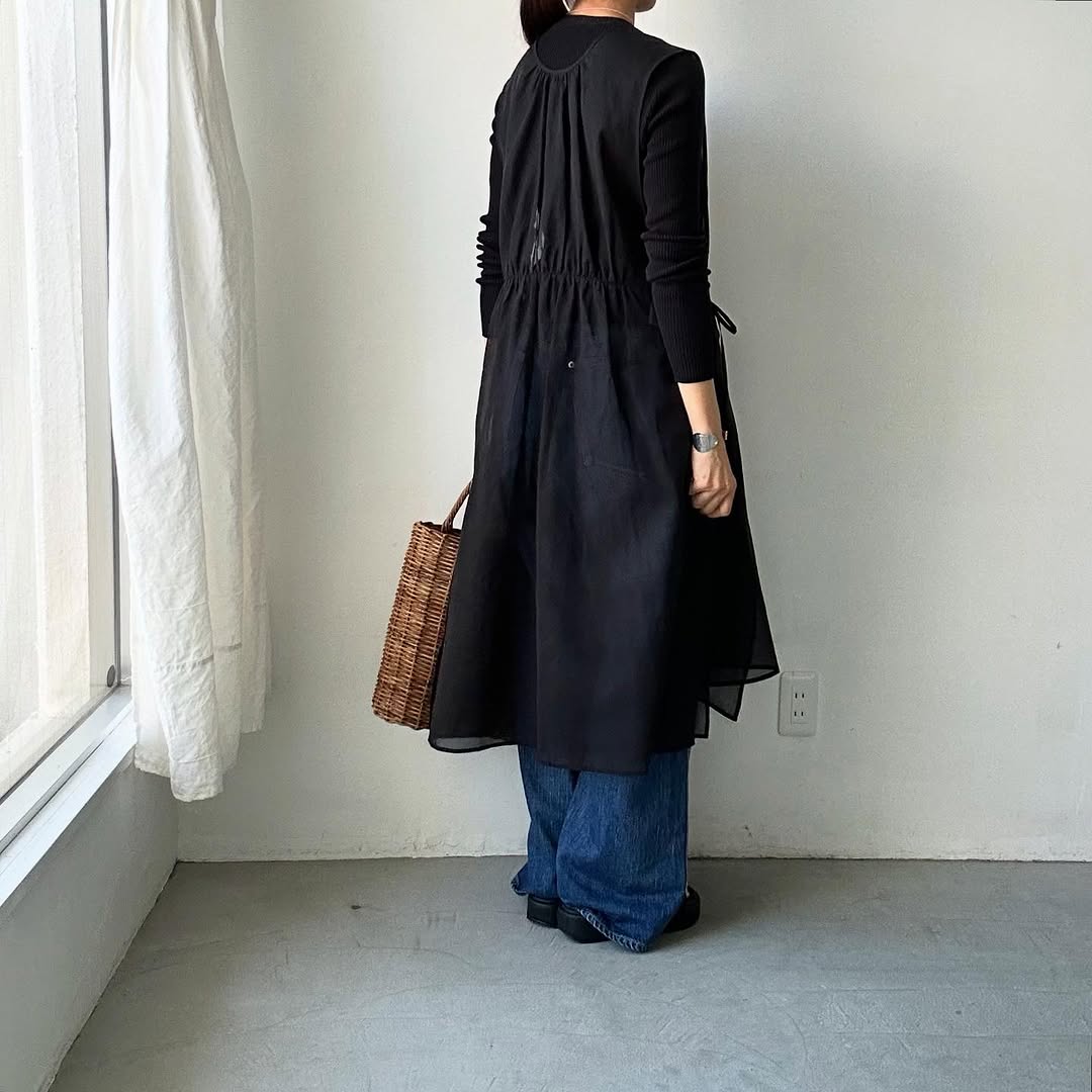 TENNE HANDCRAFTED MODERN コットンオーガンジー2wayロングドレス