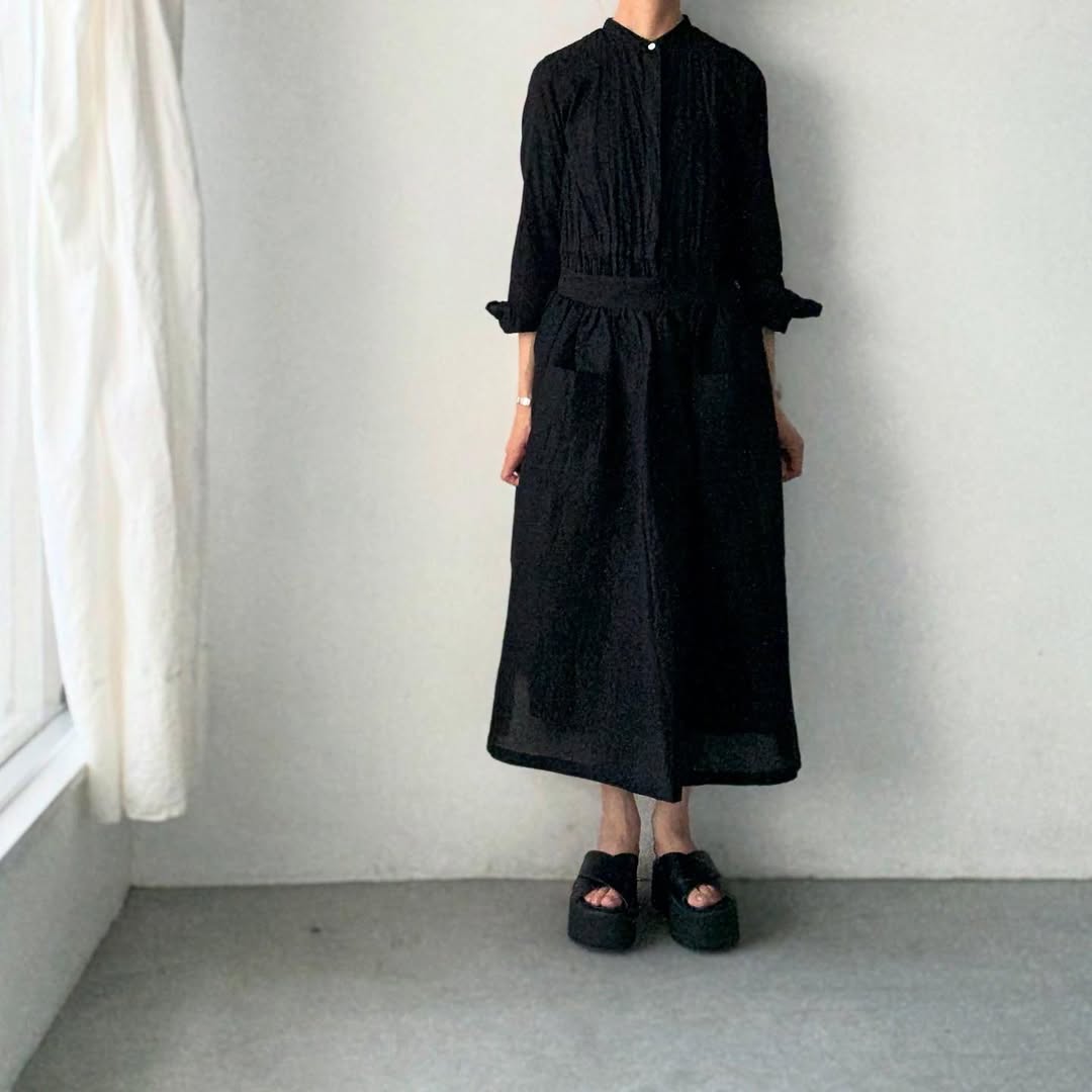 R&D.M.Co シェーディングチェックサロンエプロン