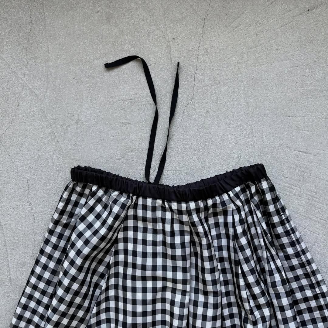 ayanoguchiaya ギンガムチェックタックワイドスカート(blanc別注)