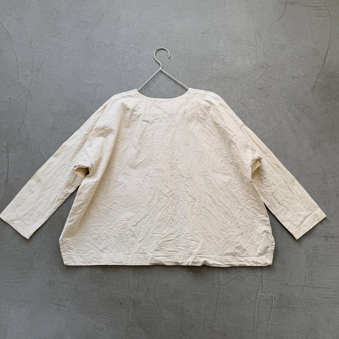 jujudhau コットンダブルボタンシャツ