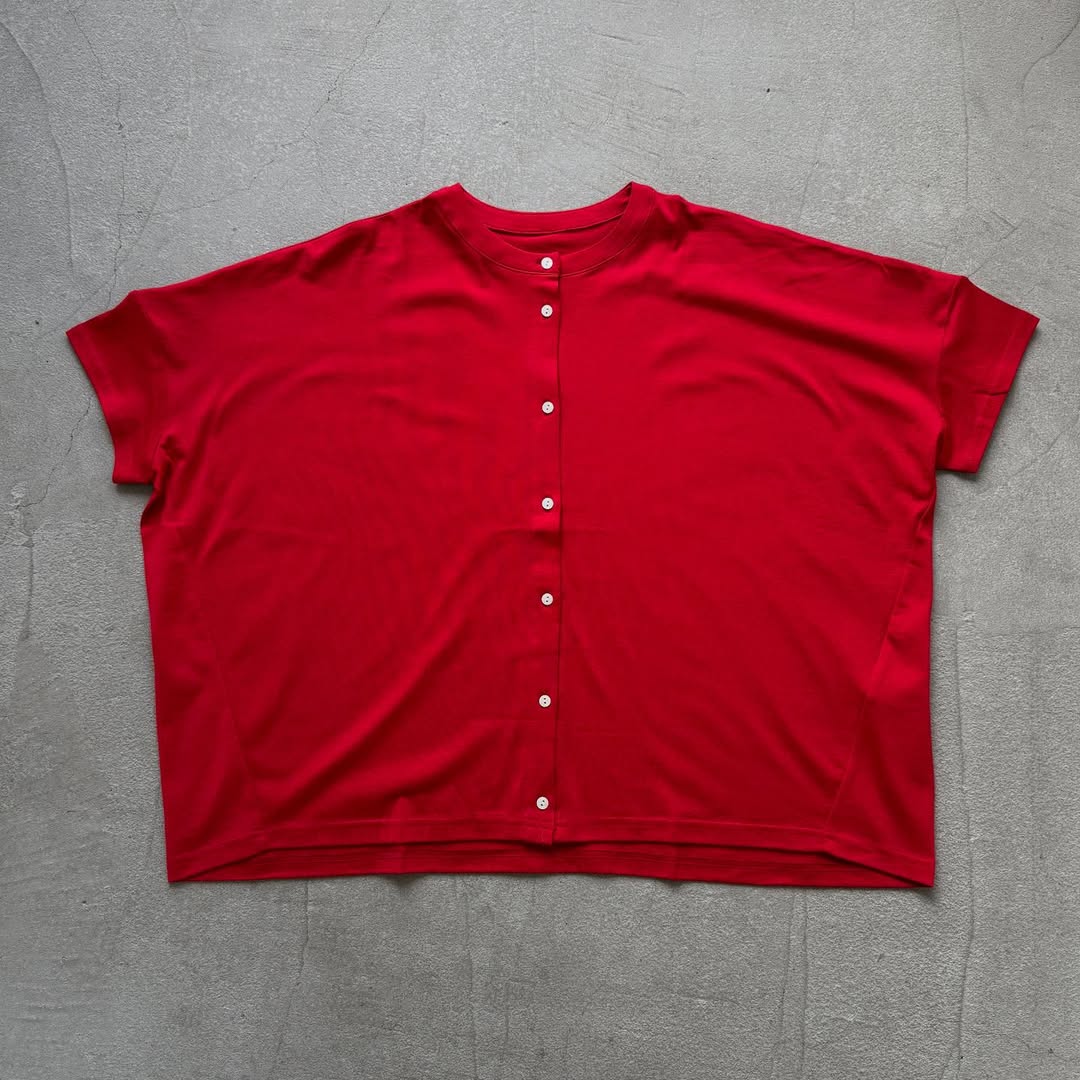 Linenya Tシャツカーディガン レッド