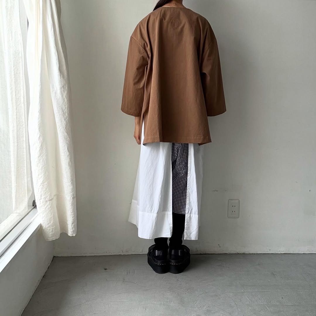 atelier d'antan Bouvetコットンプルオーバー カーキ