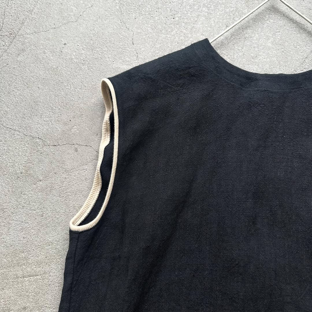 atelier naruse リネンノースリーブブラウス