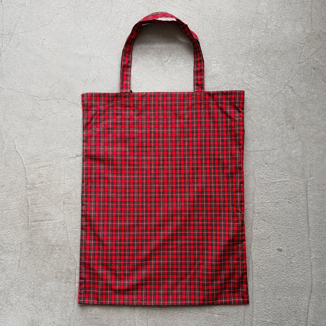 OLDMANS TAILOR OMTプリントトートバッグ レッドチェック