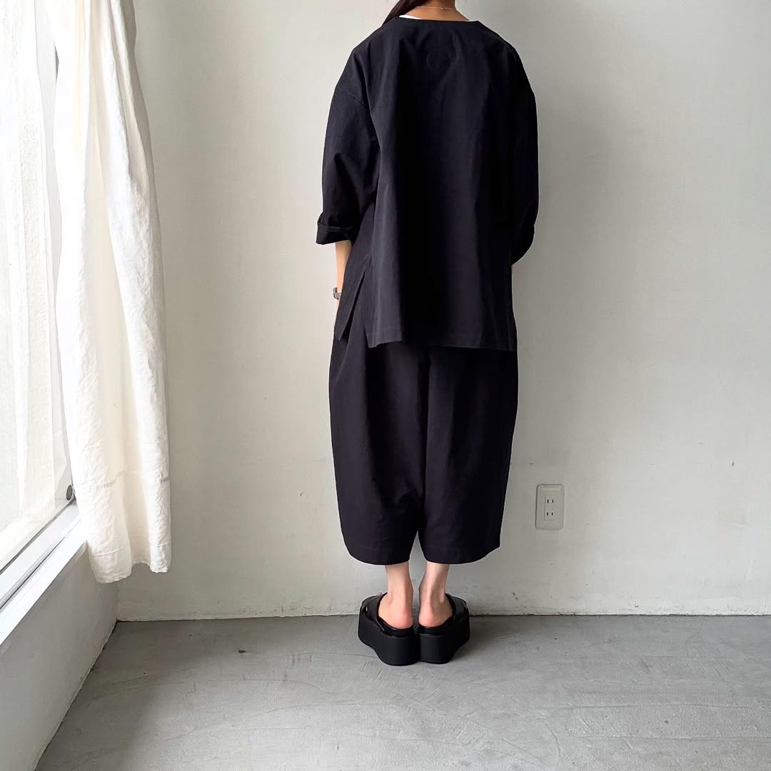 atelier d'antan Bouvetコットンプルオーバー ダークグレー